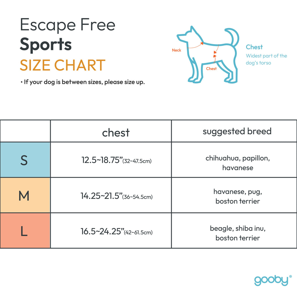 #04612 - Escape Free Sport Harness: Black / Medium